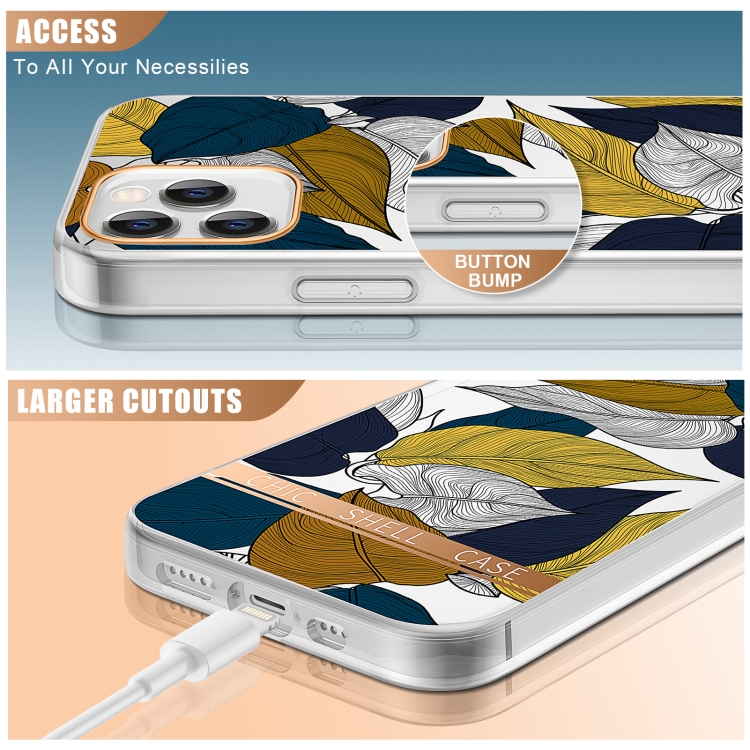 For iPhone 11 Pro High Translucent Electroplating Flower Pattern