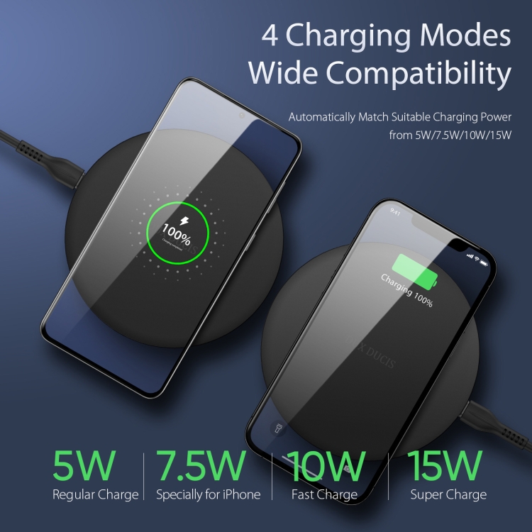 DUX DUCIS C6 15W Smart Wireless Fast Charger(Black) DUX DUCIS C6 15W Smart Wireless Fast Charger(Black)
