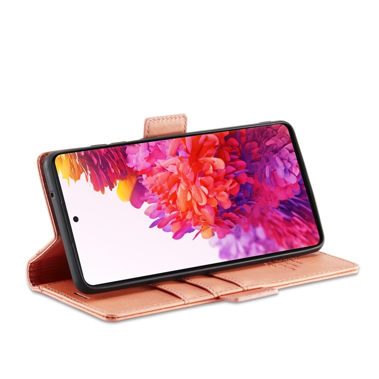 For Samsung Galaxy S20 FE LC.IMEEKE Magnetic Buckle PU + TPU Horizontal Flip Leather Case with Holder & Card Slots & Wallet(Rose Gold) For Samsung Galaxy S20 FE LC.IMEEKE Magnetic Buckle PU + TPU Horizontal Flip Leather Case with Holder & Card Slots & Wallet(Rose Gold)