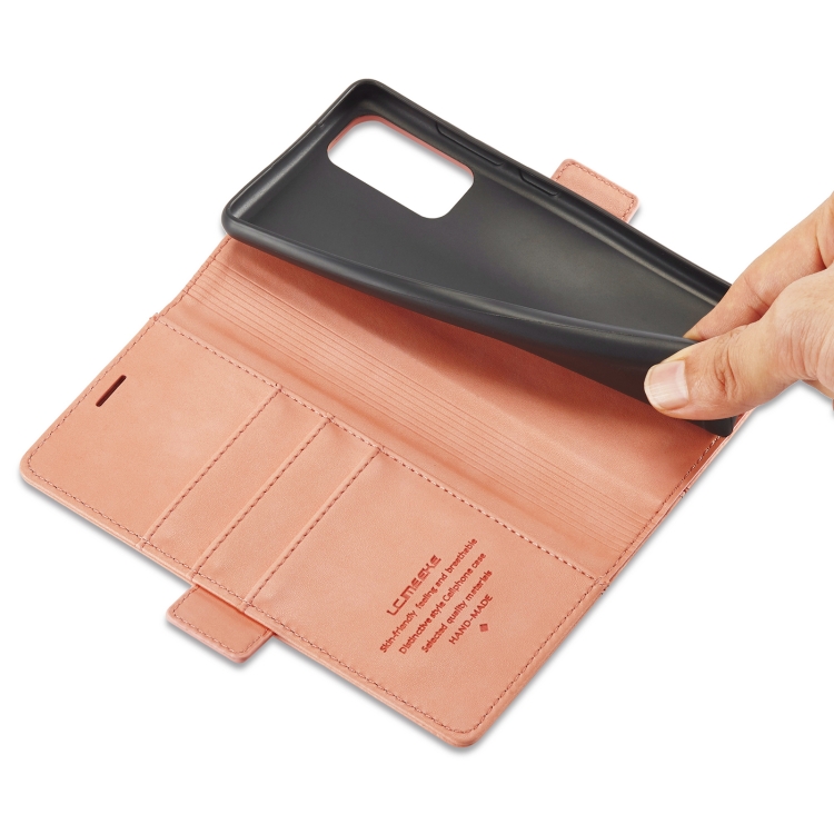 For Samsung Galaxy S20 FE LC.IMEEKE Magnetic Buckle PU + TPU Horizontal Flip Leather Case with Holder & Card Slots & Wallet(Rose Gold) For Samsung Galaxy S20 FE LC.IMEEKE Magnetic Buckle PU + TPU Horizontal Flip Leather Case with Holder & Card Slots & Wallet(Rose Gold)