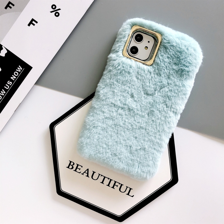 Compatible with Apple Solid Color Plush Mobile Phone Case Drop Proof