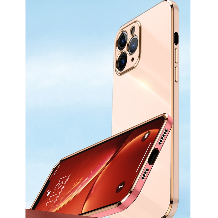 For iPhone 11 Pro Max XINLI Straight Edge 6D Electroplate TPU Phone Case with Ring Holder (White) For iPhone 11 Pro Max XINLI Straight Edge 6D Electroplate TPU Phone Case with Ring Holder (White)