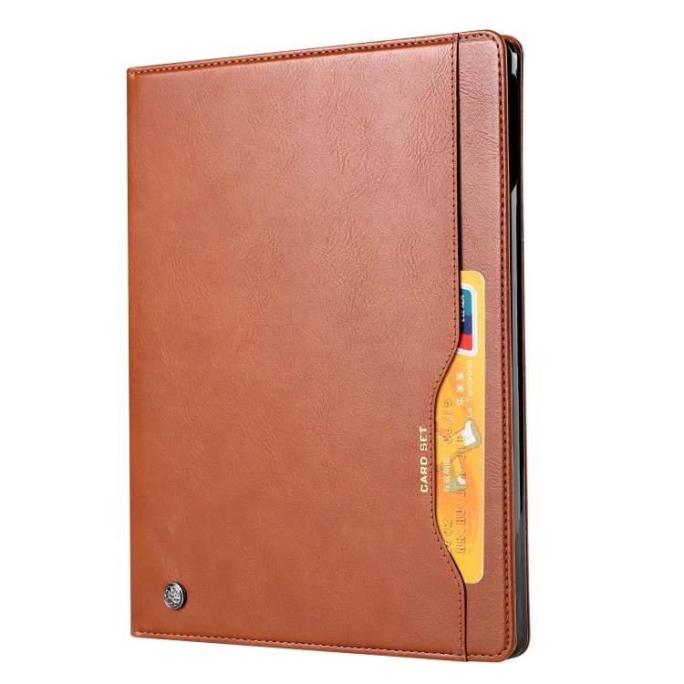 For iPad Air 13 2024 / iPad Pro 12.9 2022 / 2021 / 2010 Knead Skin Texture Horizontal Flip Leather Tablet Case with Photo Frame & Holder & Card Slots & Wallet (Brown) For iPad Air 13 2024 / iPad Pro 12.9 2022 / 2021 / 2010 Knead Skin Texture Horizontal Flip Leather Tablet Case with Photo Frame & Holder & Card Slots & Wallet (Brown)