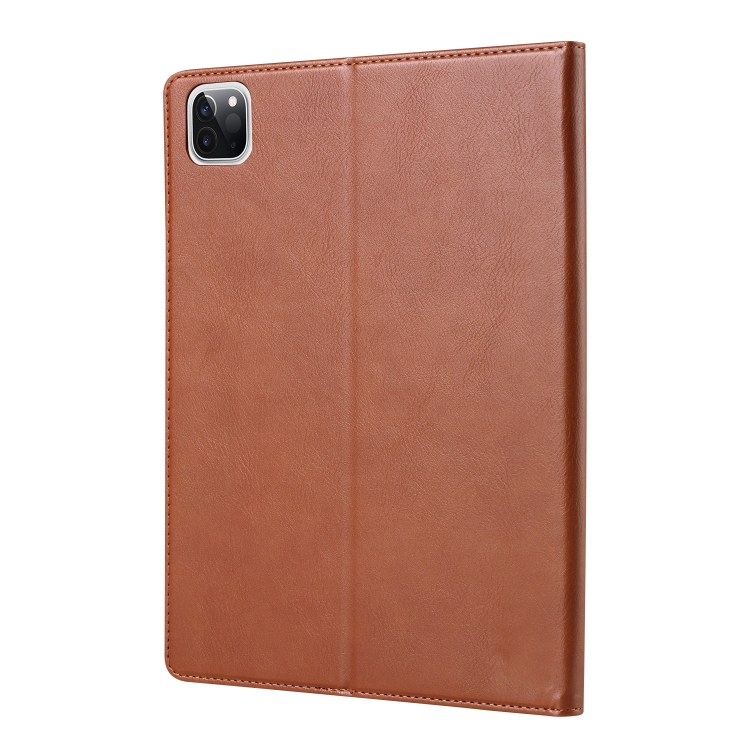 For iPad Air 13 2024 / iPad Pro 12.9 2022 / 2021 / 2010 Knead Skin Texture Horizontal Flip Leather Tablet Case with Photo Frame & Holder & Card Slots & Wallet (Brown) For iPad Air 13 2024 / iPad Pro 12.9 2022 / 2021 / 2010 Knead Skin Texture Horizontal Flip Leather Tablet Case with Photo Frame & Holder & Card Slots & Wallet (Brown)