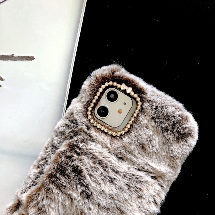 For iPhone 11 Pro Wrist Band Plush Phone Protect Case(Brown) For iPhone 11 Pro Wrist Band Plush Phone Protect Case(Brown)