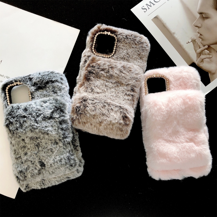For iPhone 11 Pro Wrist Band Plush Phone Protect Case(Brown) For iPhone 11 Pro Wrist Band Plush Phone Protect Case(Brown)