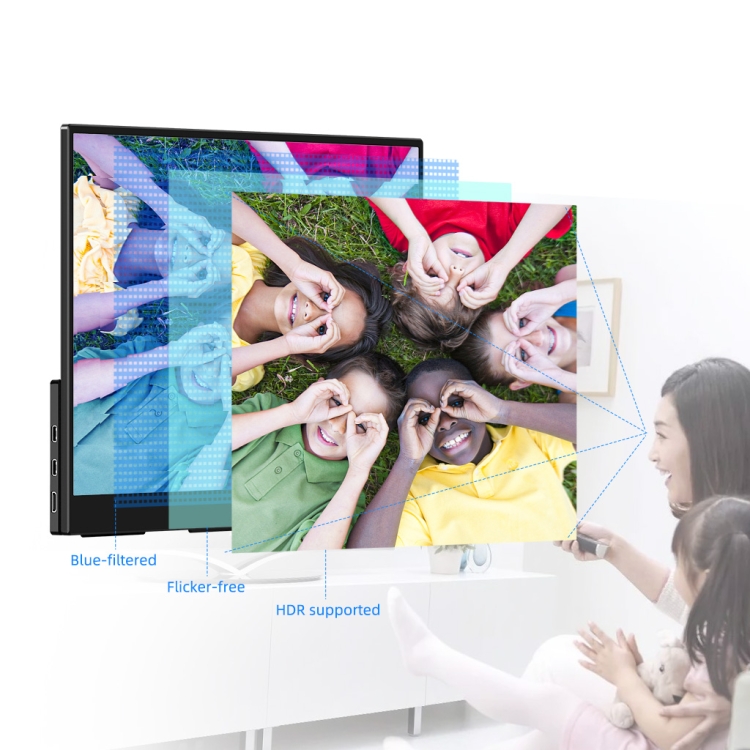 GMK KD3 1920x1080p 2k 15.8 pulgadas Monitor de pantalla con doble altavoces, enchufe de la UE - 5