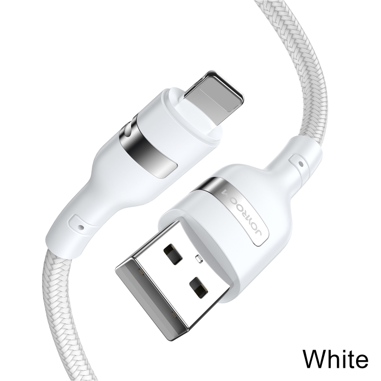 JOYROOM S-1230N7 2.4A Starlight Series USB to 8 Pin Nylon Braid Data Cable for iPhone, iPad, Length: 1.2m(White) JOYROOM S-1230N7 2.4A Starlight Series USB to 8 Pin Nylon Braid Data Cable for iPhone, iPad, Length: 1.2m(White)