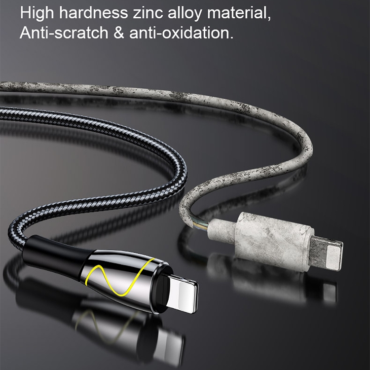 JOYROOM S-2030K6 Mermaid Series 2.4A USB to 8 Pin Fishing Net Weaving Data Cable, Length: 2m(Black) JOYROOM S-2030K6 Mermaid Series 2.4A USB to 8 Pin Fishing Net Weaving Data Cable, Length: 2m(Black)