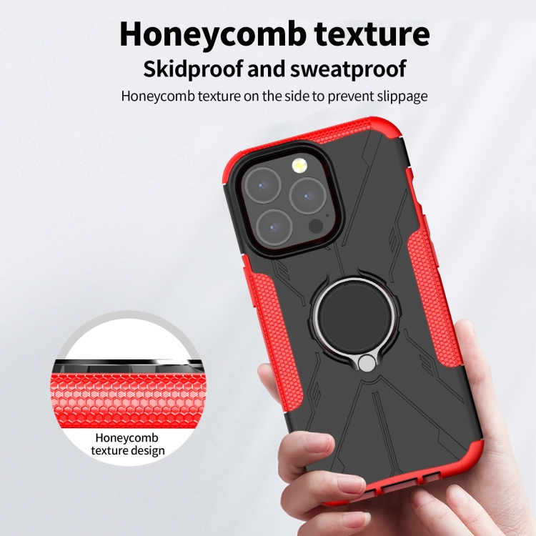 For iPhone 13 mini Armor Bear Shockproof PC + TPU Protective Case with Ring Holder (Orange) For iPhone 13 mini Armor Bear Shockproof PC + TPU Protective Case with Ring Holder (Orange)