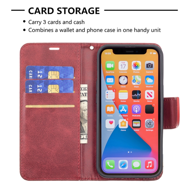 For iPhone 13 Pro Max Retro Lambskin Texture Pure Color Horizontal Flip PU Leather Case, with Holder & Card Slots & Wallet & Lanyard(Red) For iPhone 13 Pro Max Retro Lambskin Texture Pure Color Horizontal Flip PU Leather Case, with Holder & Card Slots & Wallet & Lanyard(Red)