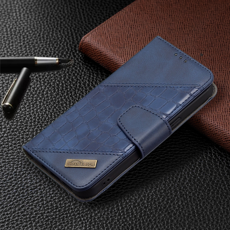 For iPhone 13 Pro Max Matching Color Crocodile Texture Horizontal Flip PU Leather Case with Wallet & Holder & Card Slots(Blue) For iPhone 13 Pro Max Matching Color Crocodile Texture Horizontal Flip PU Leather Case with Wallet & Holder & Card Slots(Blue)