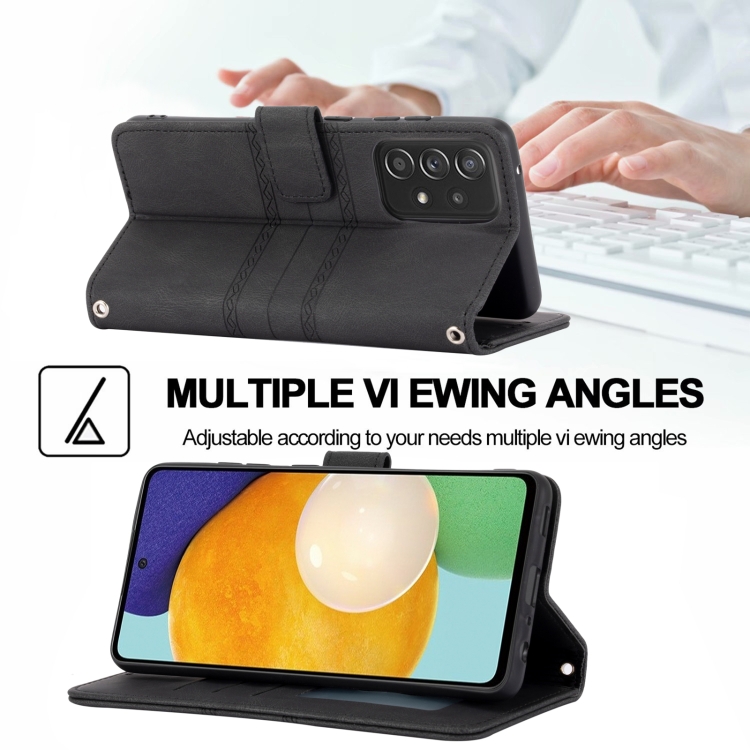 For Samsung Galaxy S20 FE 5G Embossed Striped Magnetic Buckle PU + TPU Horizontal Flip Leather Case with Holder & Card Slot & Wallet & Photo Frame & Sling(Black) For Samsung Galaxy S20 FE 5G Embossed Striped Magnetic Buckle PU + TPU Horizontal Flip Leather Case with Holder & Card Slot & Wallet & Photo Frame & Sling(Black)