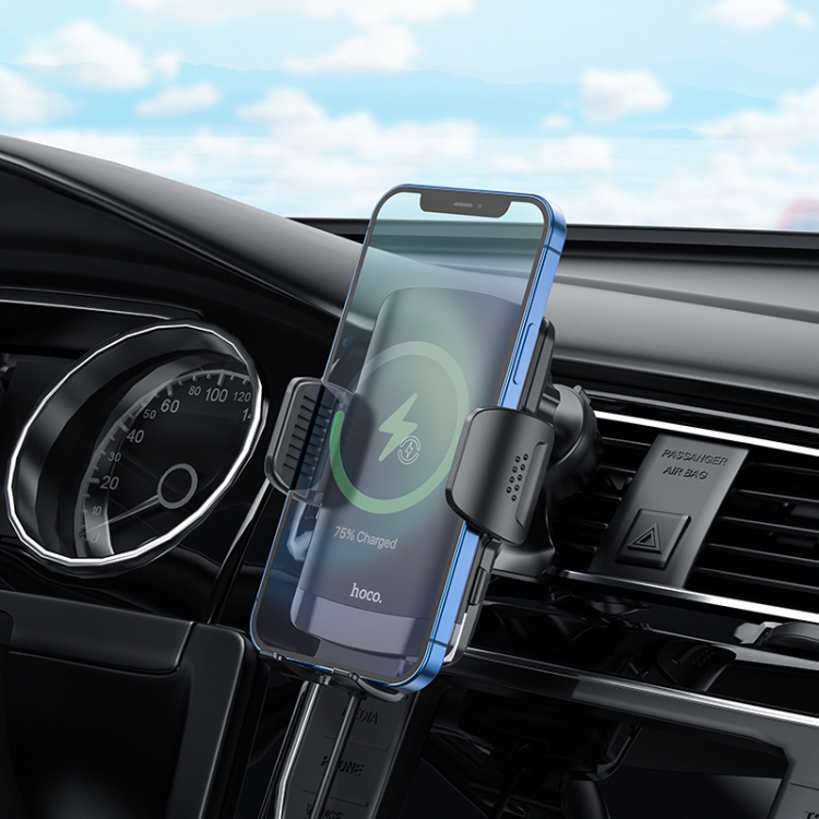hoco CA84 Car Smart Wireless Charging Holder Bracket(Black) hoco CA84 Car Smart Wireless Charging Holder Bracket(Black)