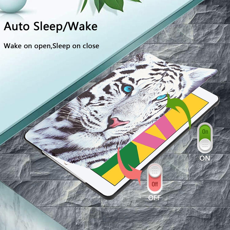 Silk Texture Colored Drawing Pattern Horizontal Flip Magnetic PU Leather Case with Three-folding Holder & Sleep / Wake-up Function For iPad Pro10.5 2017/Air 10.5 2019/10.2 2019 /10.2 2020(Tiger) Silk Texture Colored Drawing Pattern Horizontal Flip Magnetic PU Leather Case with Three-folding Holder & Sleep / Wake-up Function For iPad Pro10.5 2017/Air 10.5 2019/10.2 2019 /10.2 2020(Tiger)