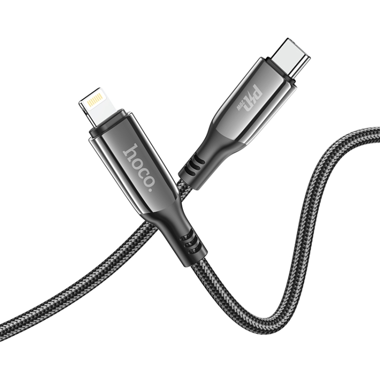 hoco S51 8 Pin PD Digital Display Charging Data Cable, Length: 1.2m(Black) hoco S51 8 Pin PD Digital Display Charging Data Cable, Length: 1.2m(Black)