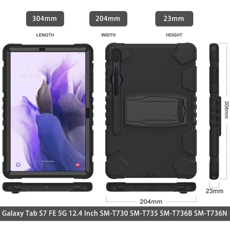 For Samsung Galaxy Tab S7+/ Tab S7 FE Tab S8+ 3-Layer Protection