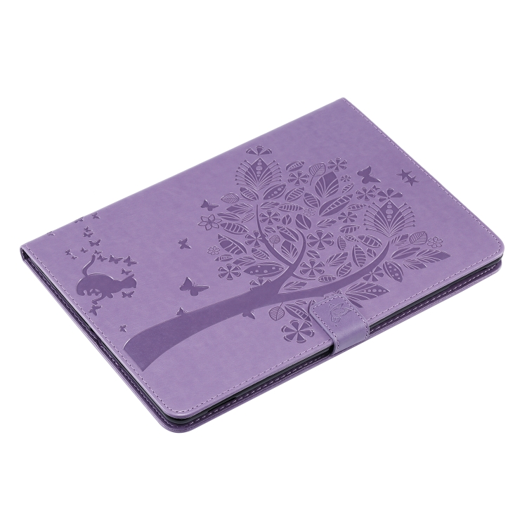 For iPad 10.2 / Pro 10.5 / Air 2019 Pressed Printing Cat and Tree Pattern Horizontal Flip Leather Case with Holder & Card Slots & Wallet(Purple) For iPad 10.2 / Pro 10.5 / Air 2019 Pressed Printing Cat and Tree Pattern Horizontal Flip Leather Case with Holder & Card Slots & Wallet(Purple)