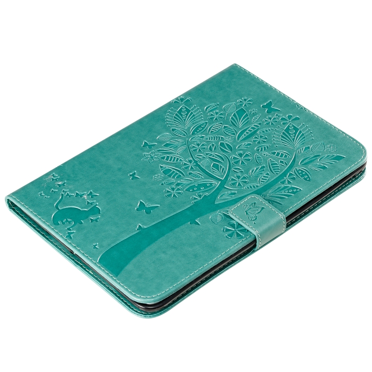 For iPad Mini 2019 & 4 & 3 & 2 & 1 Pressed Printing Cat and Tree Pattern Horizontal Flip Leather Case with Holder & Card Slots & Wallet(Green) For iPad Mini 2019 & 4 & 3 & 2 & 1 Pressed Printing Cat and Tree Pattern Horizontal Flip Leather Case with Holder & Card Slots & Wallet(Green)