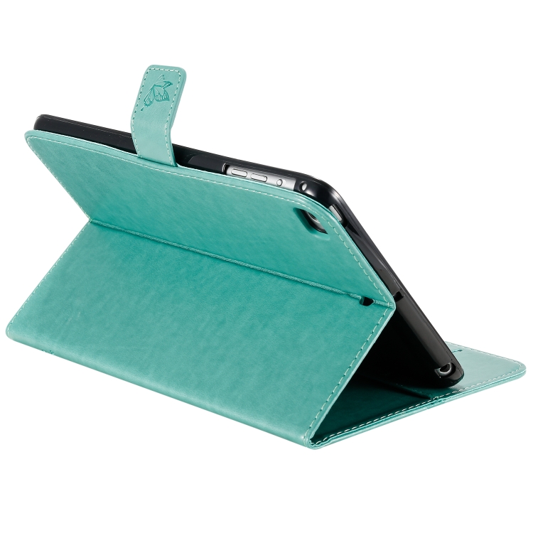 For iPad Mini 2019 & 4 & 3 & 2 & 1 Pressed Printing Cat and Tree Pattern Horizontal Flip Leather Case with Holder & Card Slots & Wallet(Green) For iPad Mini 2019 & 4 & 3 & 2 & 1 Pressed Printing Cat and Tree Pattern Horizontal Flip Leather Case with Holder & Card Slots & Wallet(Green)