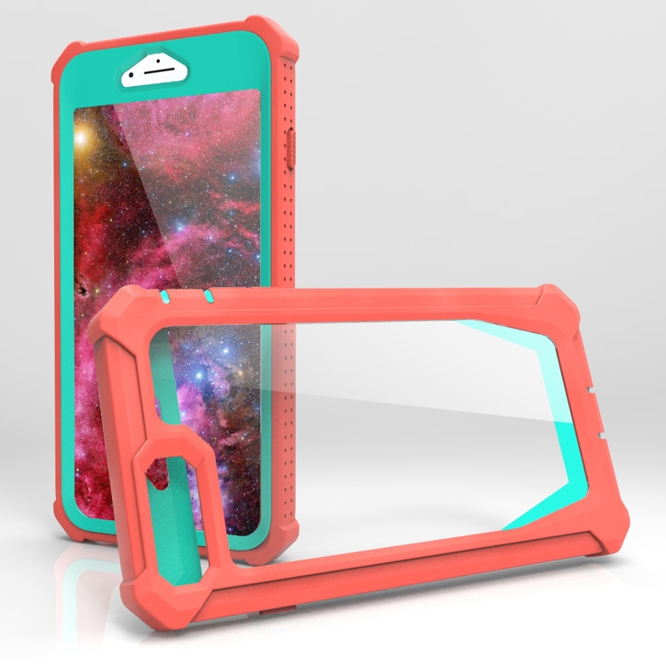 Stellar Space PC + TPU 360 Degree All-inclusive Shockproof Case For iPhone 8 Plus / 7 Plus / 6 Plus / 6s Plus(Coral Pink+Blue Green) Stellar Space PC + TPU 360 Degree All-inclusive Shockproof Case For iPhone 8 Plus / 7 Plus / 6 Plus / 6s Plus(Coral Pink+Blue Green)
