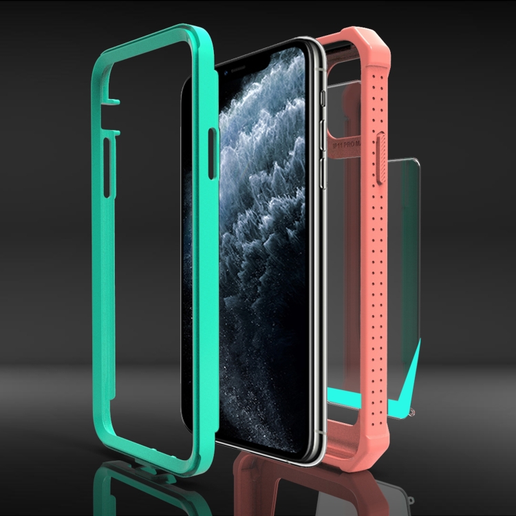For iPhone 11 Pro Stellar Space PC + TPU 360 Degree All-inclusive Shockproof Case (Coral Pink+Blue Green) For iPhone 11 Pro Stellar Space PC + TPU 360 Degree All-inclusive Shockproof Case (Coral Pink+Blue Green)