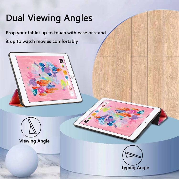 Silk Texture Colored Drawing Pattern Horizontal Flip Magnetic PU Leather Case with Three-folding Holder & Sleep / Wake-up Function For iPad 9.7 (2018/2017)(Seaside) Silk Texture Colored Drawing Pattern Horizontal Flip Magnetic PU Leather Case with Three-folding Holder & Sleep / Wake-up Function For iPad 9.7 (2018/2017)(Seaside)