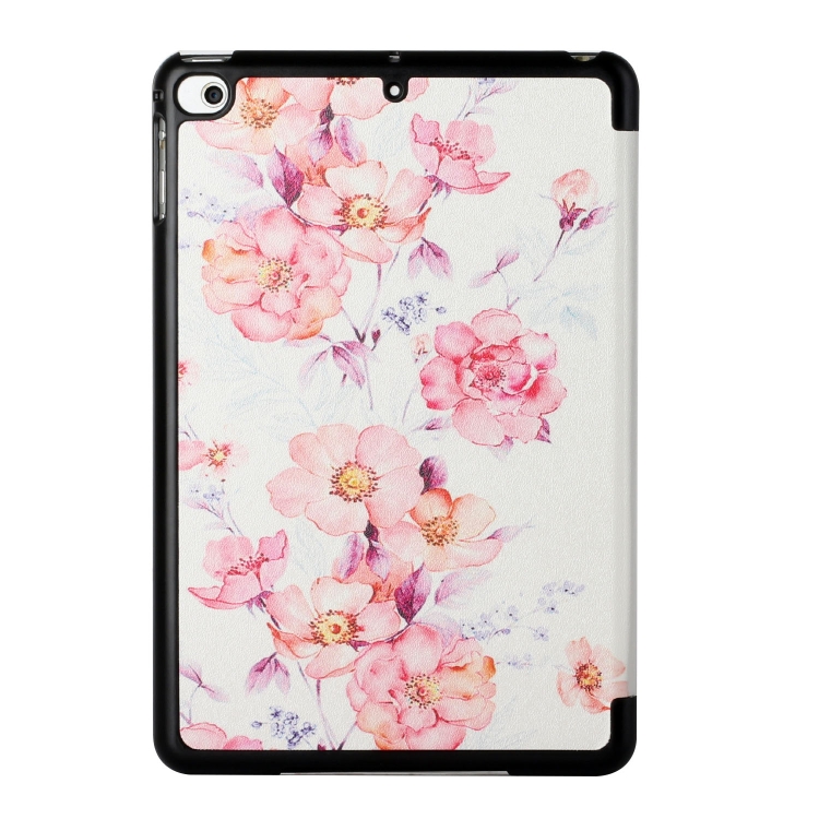 Silk Texture Colored Drawing Pattern Horizontal Flip Magnetic PU Leather Case with Three-folding Holder & Sleep / Wake-up Function For iPad mini 4 / mini (2019)(Camellia) Silk Texture Colored Drawing Pattern Horizontal Flip Magnetic PU Leather Case with Three-folding Holder & Sleep / Wake-up Function For iPad mini 4 / mini (2019)(Camellia)