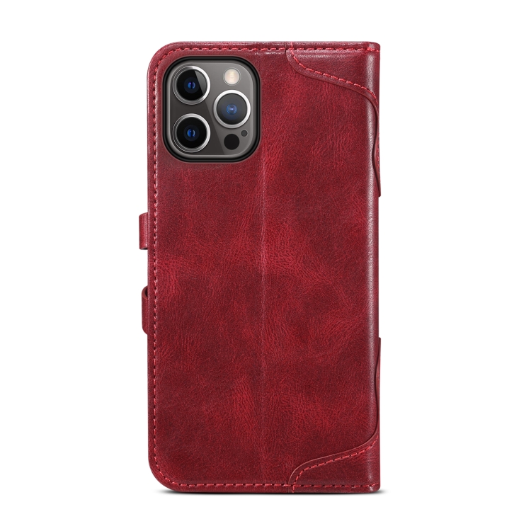 Calf Texture Buckle Horizontal Flip Leather Case with Holder & Card Slots & Wallet For iPhone 13 Pro(Red) - 2