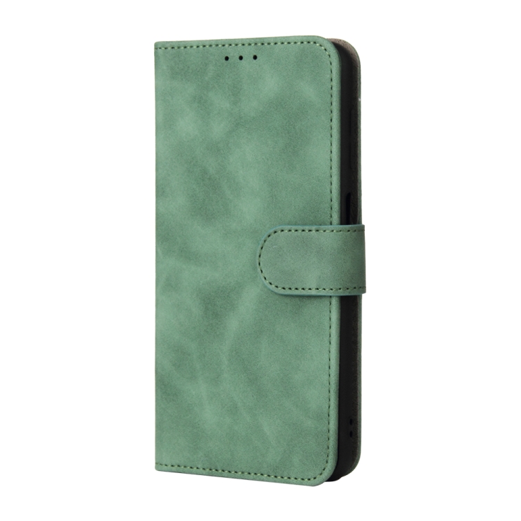 For Samsung Galaxy M32 (India) Solid Color Skin Feel Magnetic Buckle Horizontal Flip Calf Texture PU Leather Case with Holder & Card Slots & Wallet(Green) - 1