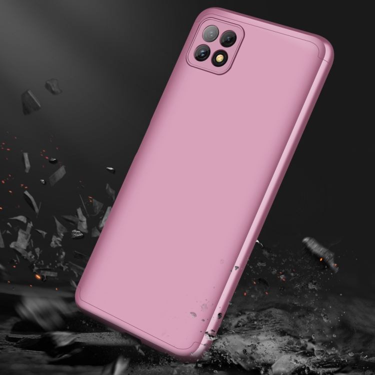 For Samsung Galaxy A22 5G GKK Three Stage Splicing Full Coverage PC Case(Rose Gold) - 4