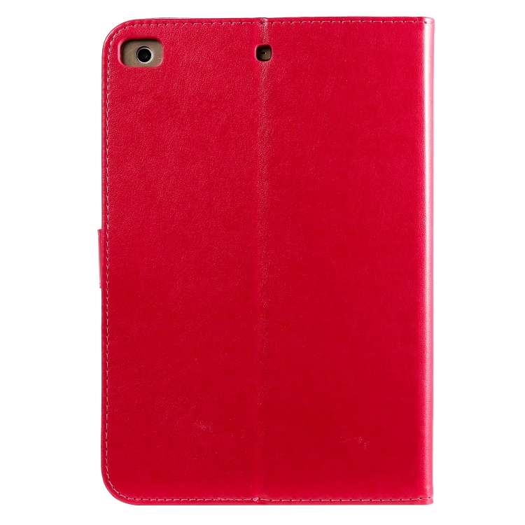 For iPad Mini 2019 & 4 & 3 & 2 & 1 Pressed Printing Woman and Cat Pattern Horizontal Flip Leather Case with Holder & Card Slots & Wallet(Rose Red) For iPad Mini 2019 & 4 & 3 & 2 & 1 Pressed Printing Woman and Cat Pattern Horizontal Flip Leather Case with Holder & Card Slots & Wallet(Rose Red)