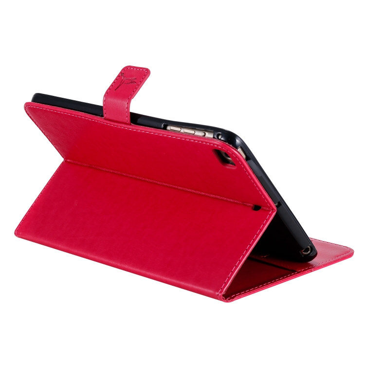 For iPad Mini 2019 & 4 & 3 & 2 & 1 Pressed Printing Woman and Cat Pattern Horizontal Flip Leather Case with Holder & Card Slots & Wallet(Rose Red) For iPad Mini 2019 & 4 & 3 & 2 & 1 Pressed Printing Woman and Cat Pattern Horizontal Flip Leather Case with Holder & Card Slots & Wallet(Rose Red)