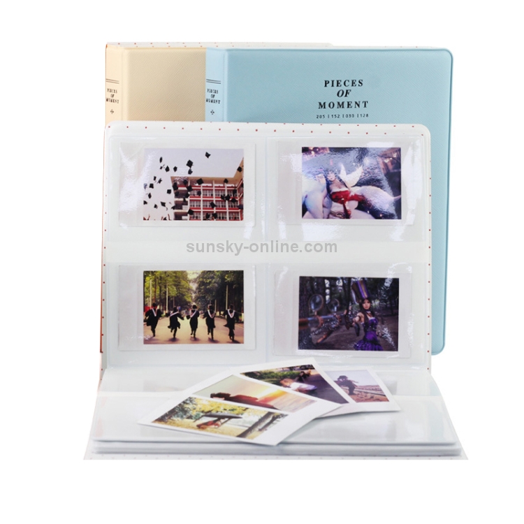 128 Pockets Photo Book Album Name Card Holder for Fujifilm Instax Mini 8 /7s /70 /25 /50s /90(Sky Blue) - B2