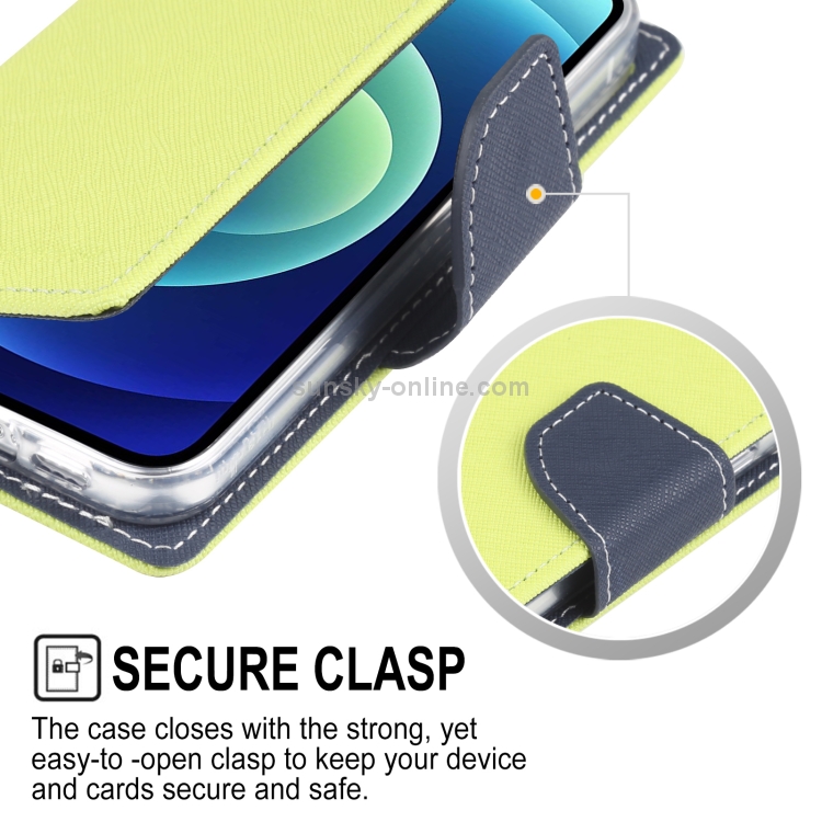 GOOSPERY FANCY DIARY Cross Pattern Horizontal Flip Leather Case with Holder & Card Slots & Wallet For iPhone 13 mini(Purple) - B2