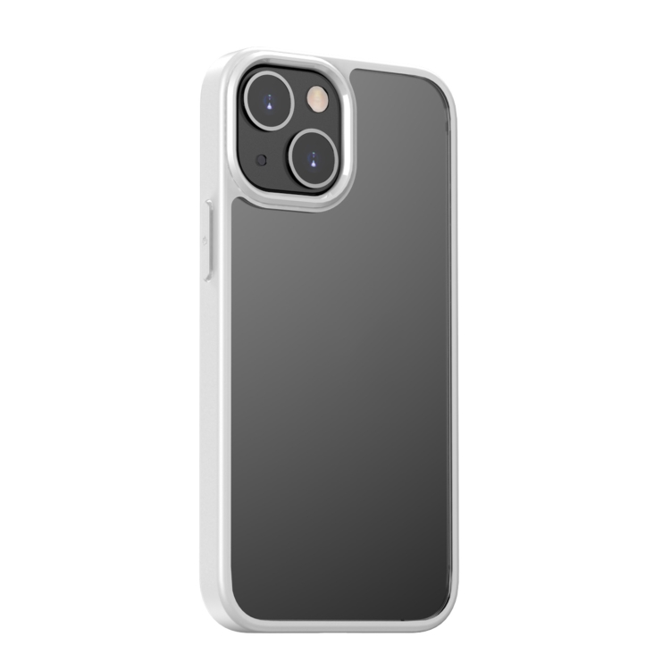 For iPhone 13 mini Clear Acrylic + TPU Four-corner All-inclusive Shockproof Case (White)