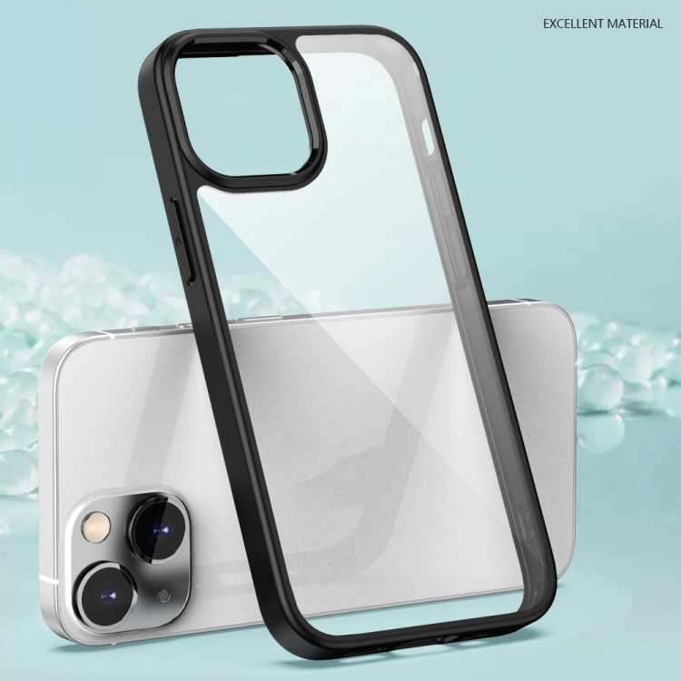 For iPhone 13 mini Clear Acrylic + TPU Four-corner All-inclusive Shockproof Case (White)