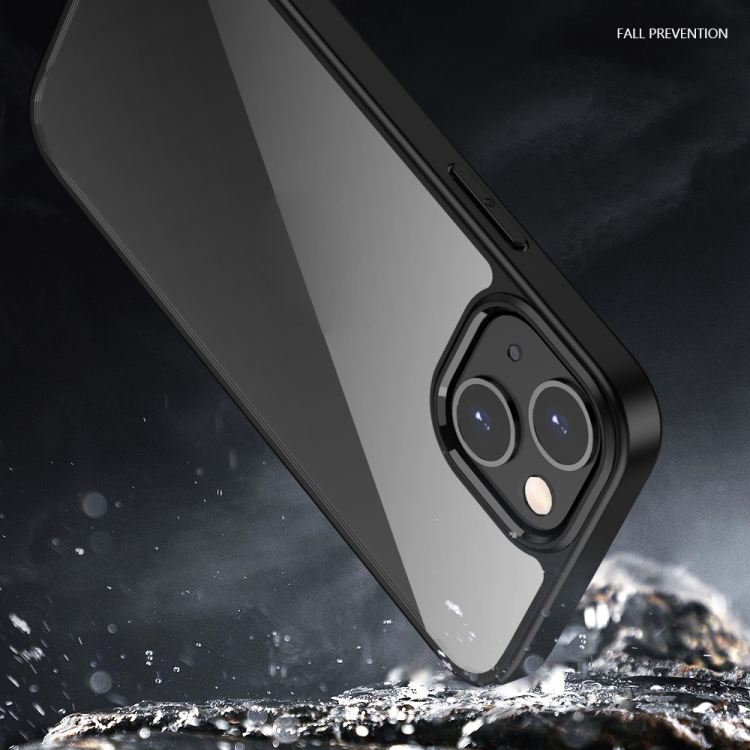 For iPhone 13 mini Clear Acrylic + TPU Four-corner All-inclusive Shockproof Case (White)
