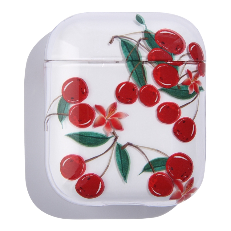 Fruit Pattern Anti-fall Wireless Earphone PC Protective Case For AirPods 1/2(Cherry) - 1