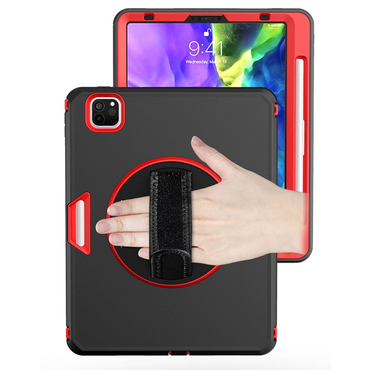 For iPad Pro 11 2020 / Air 10.9 2020 360 Degree Rotation Turntable Robot Shockproof TPU + PC Protective Tablet Case with Holder & Hand Grip Strap & Shoulder Strap(Black White) For iPad Pro 11 2020 / Air 10.9 2020 360 Degree Rotation Turntable Robot Shockproof TPU + PC Protective Tablet Case with Holder & Hand Grip Strap & Shoulder Strap(Black White)