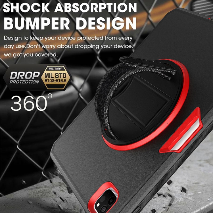 For iPad Pro 11 2020 / Air 10.9 2020 360 Degree Rotation Turntable Robot Shockproof TPU + PC Protective Tablet Case with Holder & Hand Grip Strap & Shoulder Strap(Black White) For iPad Pro 11 2020 / Air 10.9 2020 360 Degree Rotation Turntable Robot Shockproof TPU + PC Protective Tablet Case with Holder & Hand Grip Strap & Shoulder Strap(Black White)