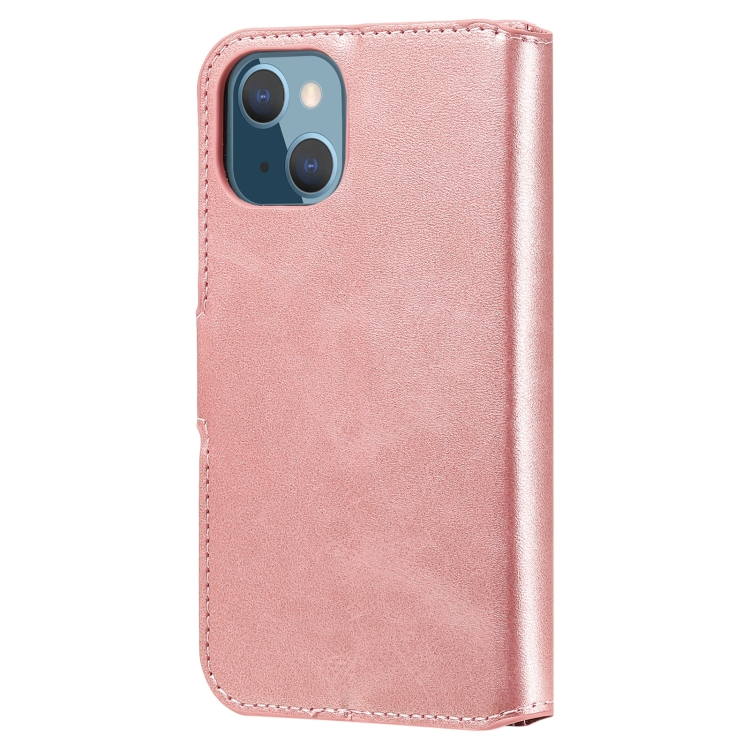 For iPhone 13 mini Classic Calf Texture PU + TPU Horizontal Flip Leather Case with Holder & Card Slots & Wallet (Rose Gold) For iPhone 13 mini Classic Calf Texture PU + TPU Horizontal Flip Leather Case with Holder & Card Slots & Wallet (Rose Gold)