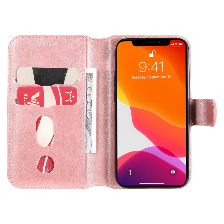 For iPhone 13 mini Classic Calf Texture PU + TPU Horizontal Flip Leather Case with Holder & Card Slots & Wallet (Rose Gold) For iPhone 13 mini Classic Calf Texture PU + TPU Horizontal Flip Leather Case with Holder & Card Slots & Wallet (Rose Gold)