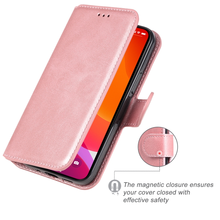 For iPhone 13 mini Classic Calf Texture PU + TPU Horizontal Flip Leather Case with Holder & Card Slots & Wallet (Rose Gold) For iPhone 13 mini Classic Calf Texture PU + TPU Horizontal Flip Leather Case with Holder & Card Slots & Wallet (Rose Gold)