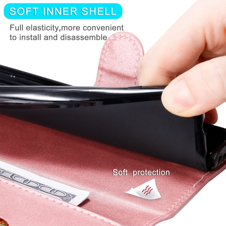 For iPhone 13 mini Classic Calf Texture PU + TPU Horizontal Flip Leather Case with Holder & Card Slots & Wallet (Rose Gold) For iPhone 13 mini Classic Calf Texture PU + TPU Horizontal Flip Leather Case with Holder & Card Slots & Wallet (Rose Gold)