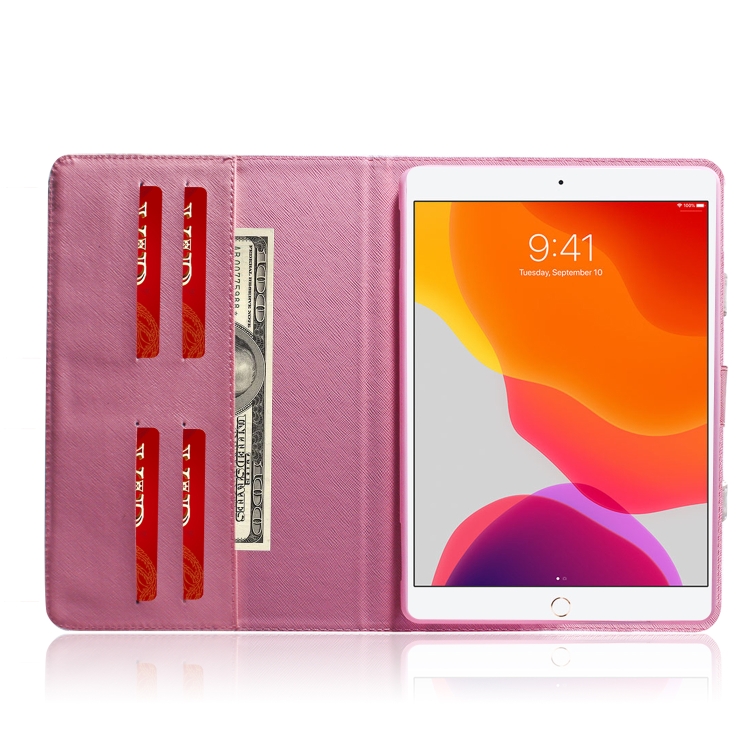 For iPad 10.2 / 10.5 / Air 2019 3D Colored Drawing Horizontal Flip Leather Case with Holder & Card Slot & Wallet & Handle(Magnolia) For iPad 10.2 / 10.5 / Air 2019 3D Colored Drawing Horizontal Flip Leather Case with Holder & Card Slot & Wallet & Handle(Magnolia)