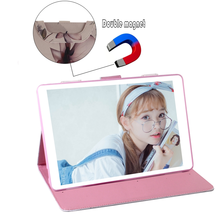 For iPad 10.2 / 10.5 / Air 2019 3D Colored Drawing Horizontal Flip Leather Case with Holder & Card Slot & Wallet & Handle(Magnolia) For iPad 10.2 / 10.5 / Air 2019 3D Colored Drawing Horizontal Flip Leather Case with Holder & Card Slot & Wallet & Handle(Magnolia)
