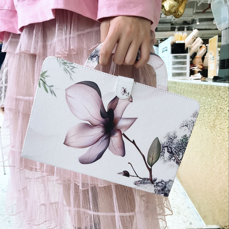 For iPad 10.2 / 10.5 / Air 2019 3D Colored Drawing Horizontal Flip Leather Case with Holder & Card Slot & Wallet & Handle(Magnolia) For iPad 10.2 / 10.5 / Air 2019 3D Colored Drawing Horizontal Flip Leather Case with Holder & Card Slot & Wallet & Handle(Magnolia)