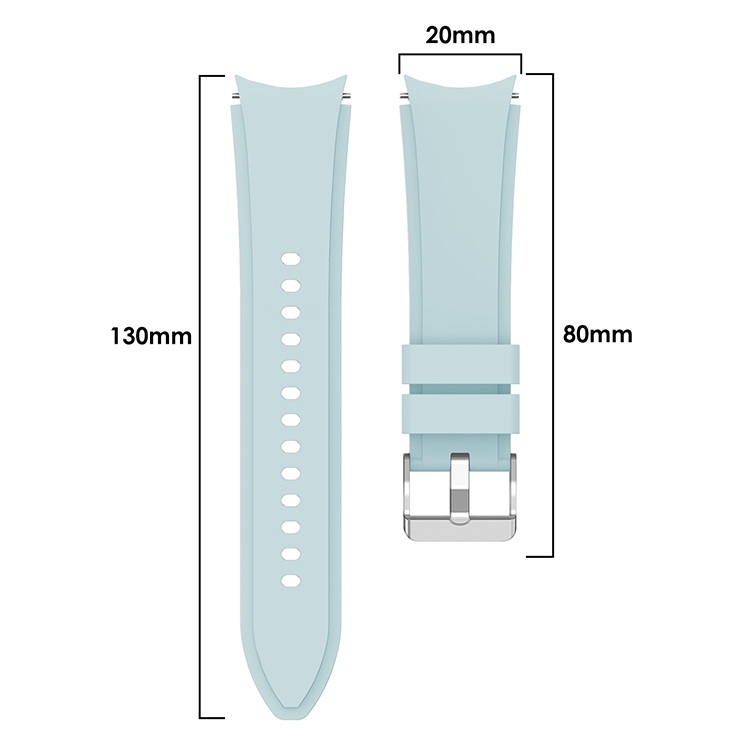 For Samsung Galaxy Watch4 40mm Silicone Replacement Strap Watchband(Light Blue) - 2