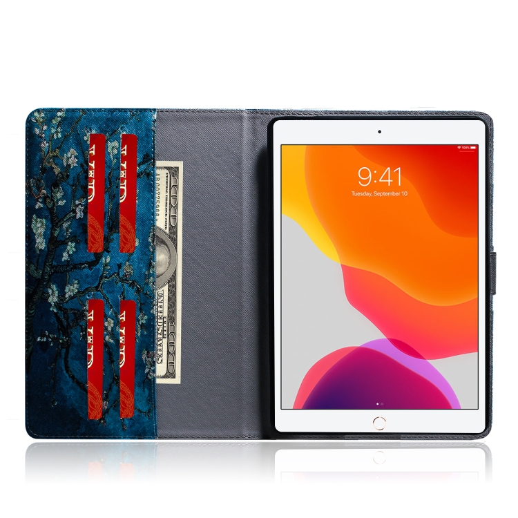 For iPad 10.2 / 10.5 / Air 2019 3D Colored Drawing Horizontal Flip Leather Case with Holder & Card Slots & Wallet(Apricot Flower) For iPad 10.2 / 10.5 / Air 2019 3D Colored Drawing Horizontal Flip Leather Case with Holder & Card Slots & Wallet(Apricot Flower)
